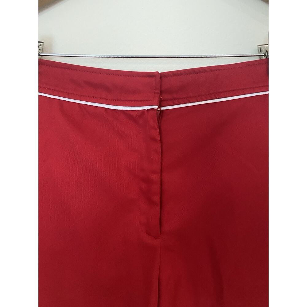 Izod Golf Womens Sz 8 Cherry Red Stretch Flat Front Performance Golf Shorts - Picture 2 of 7